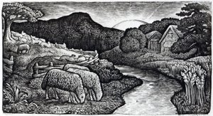 The Sheep of His Pasture, c.1828, from an Edition of 350 Prints Published for the Album 